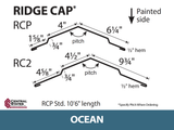 (Various Widths) 10'6" Ridge Cap - 29 ga.