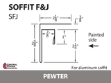 Soffit F&J Channel 10'2" - 29 ga.