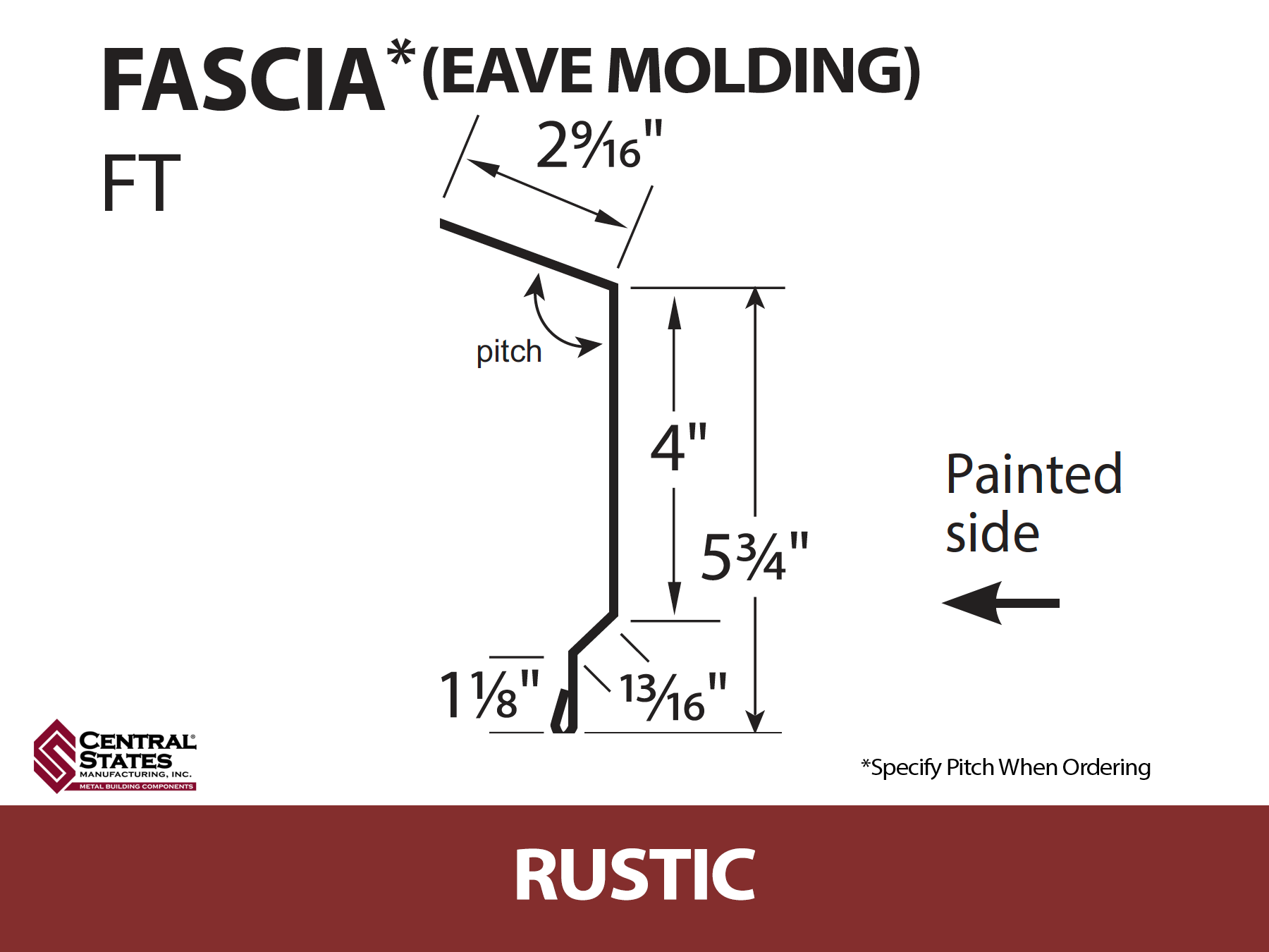 Eave Molding 10'2" - Fascia - 29 ga.