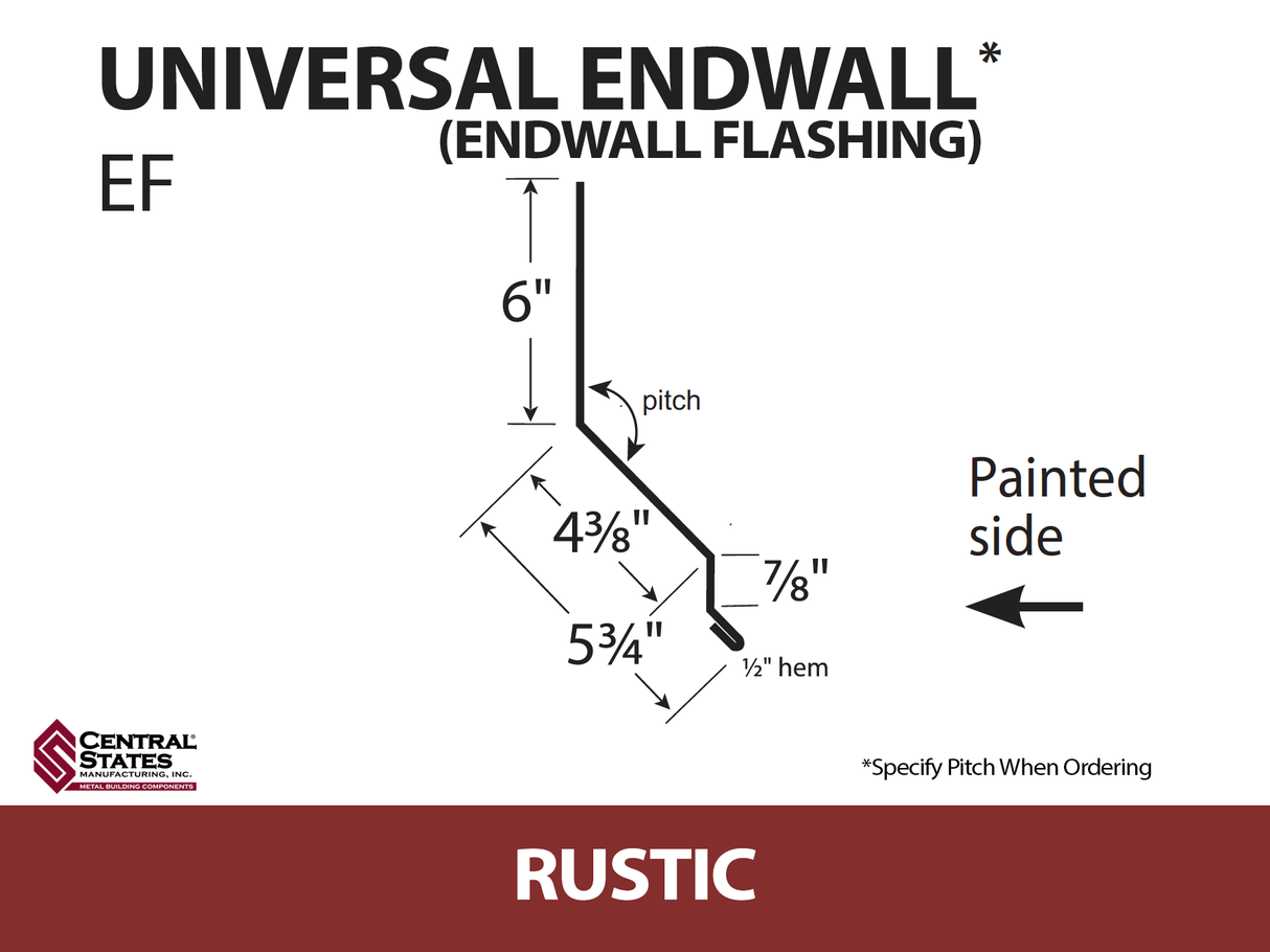 Universal Endwall 10'2" - 29 ga.