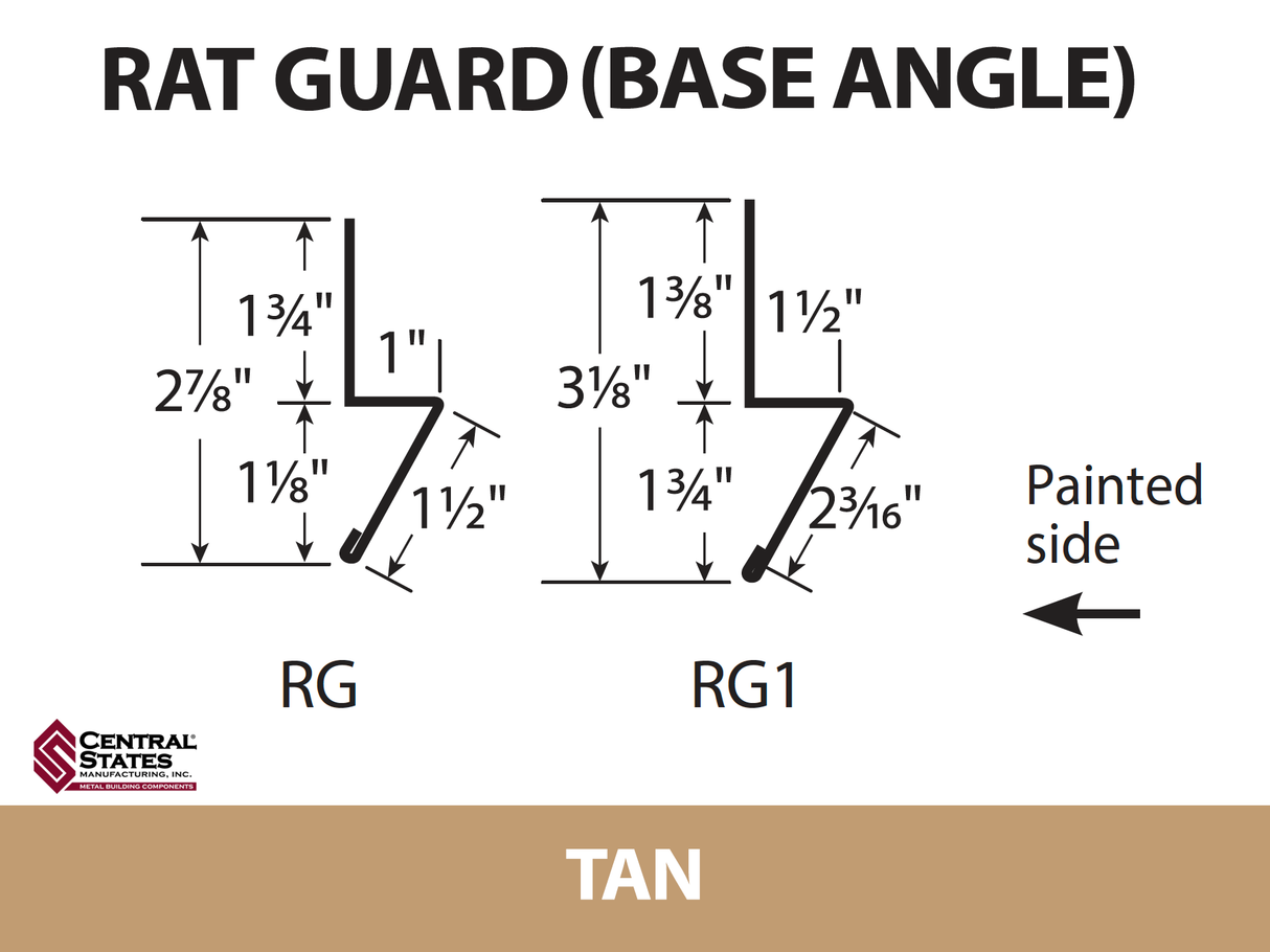 Base Angle 10'2" - 29 ga. -  CSM Trim