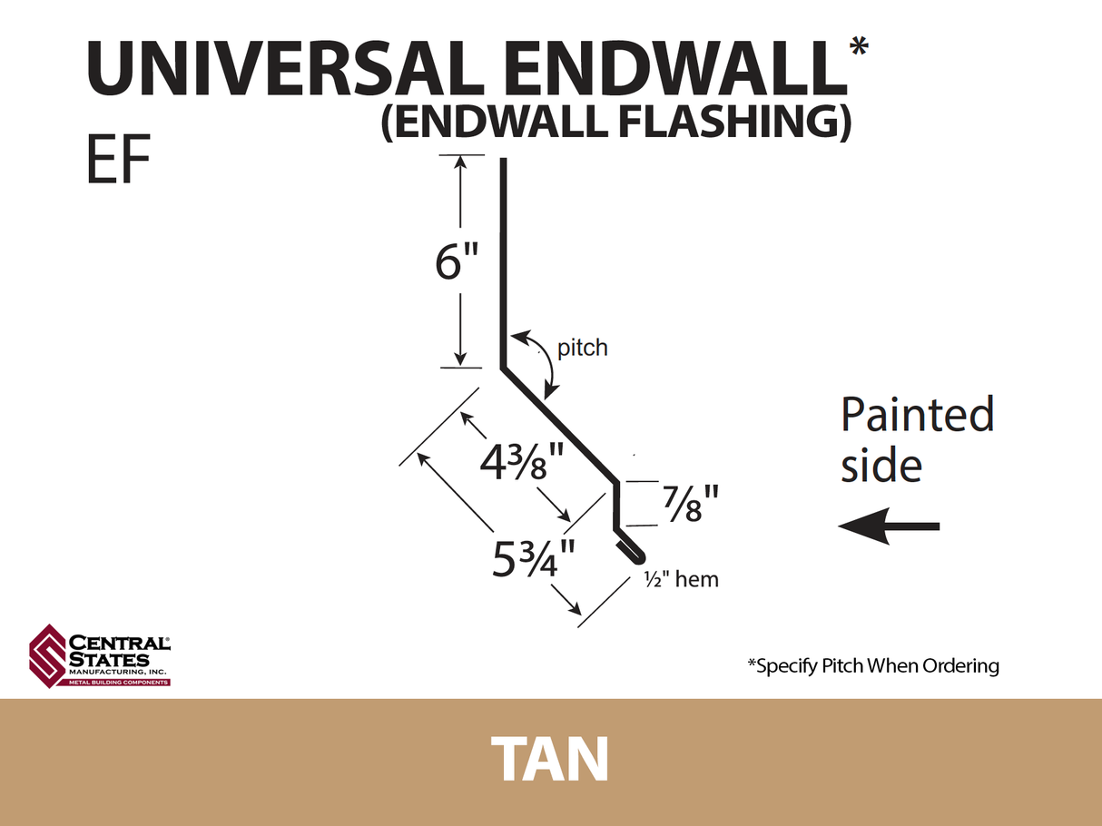 Universal Endwall 10'2" - 29 ga.