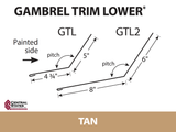 Gambrel Trim Lower - Transition Flashing 10'2" - 29 ga.
