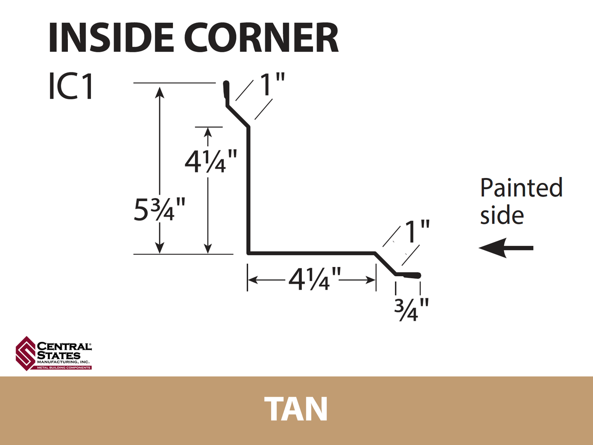 Inside Corner - 29 ga. - 10'2"