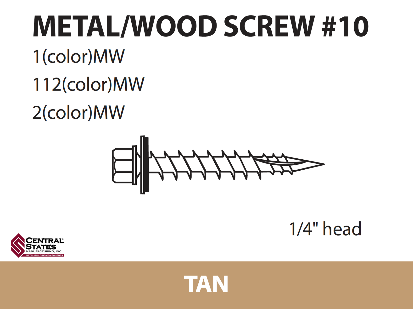#10 Wood Screw - 250 qty
