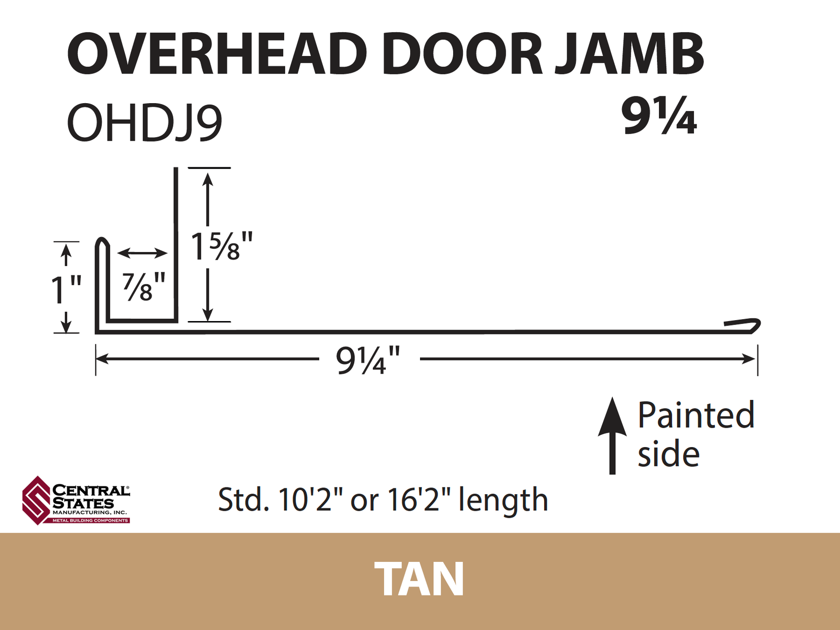 Overhead Door Trim (Multiple Sizes)