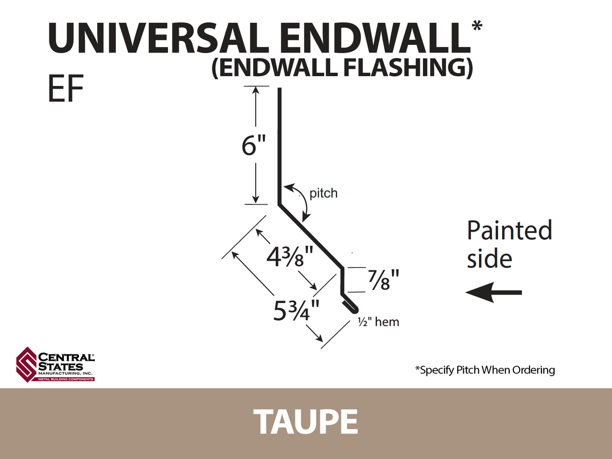 Universal Endwall 10'2" - 29 ga.