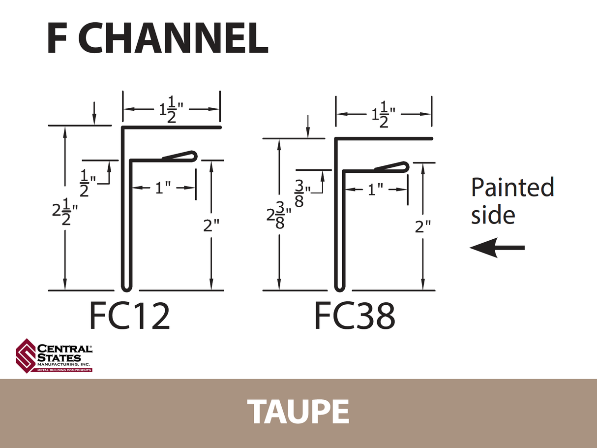 F-Channel 10'2" - 29 ga.
