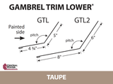 Gambrel Trim Lower - Transition Flashing 10'2" - 29 ga.