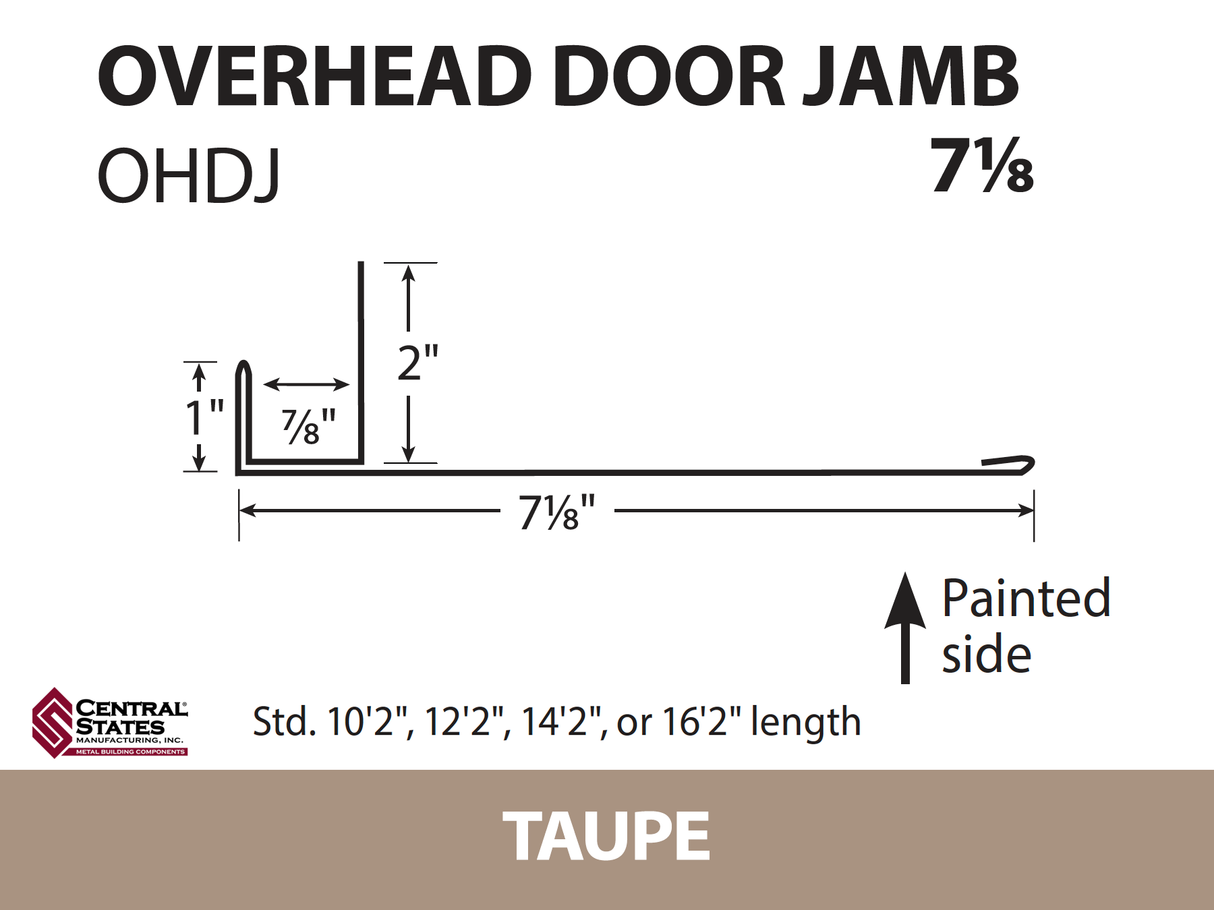 Overhead Door Trim (Various Lengths) - 29 ga.