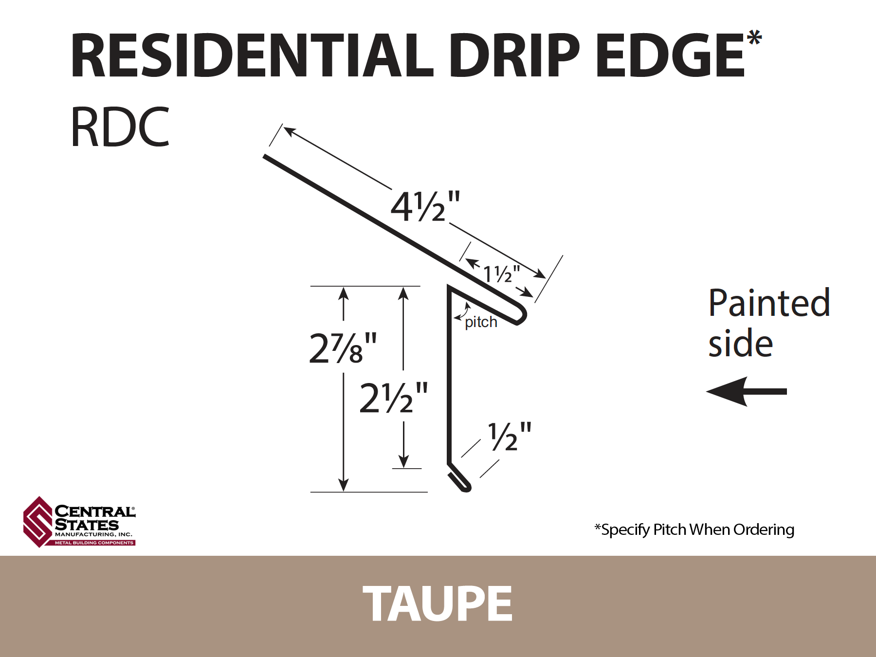 Residential Drip Edge 10'2" - 29 ga.